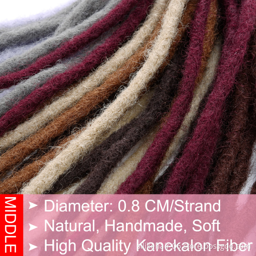 Blonde 20inch 10Strands/Pack Soft Straight Artificial Afro Kinky Handmade Crochet Dreadlocks Braiding Synthetic Hair Extensions